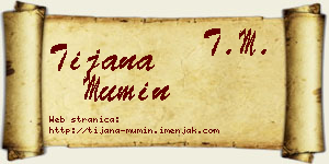 Tijana Mumin vizit kartica